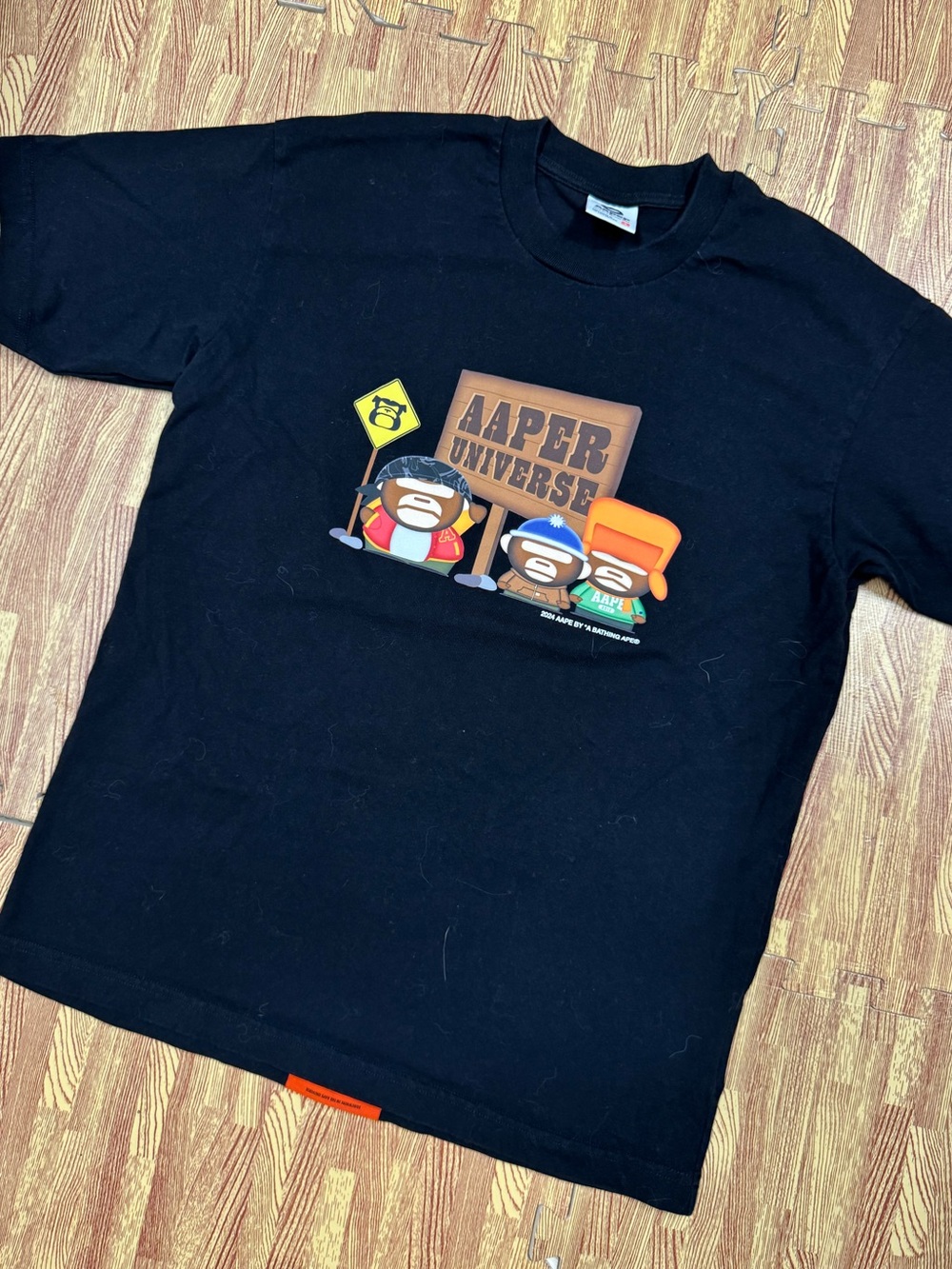 AAPE By A Bathing Ape Aaper Universe South Park Tee Black Men’s Size Small